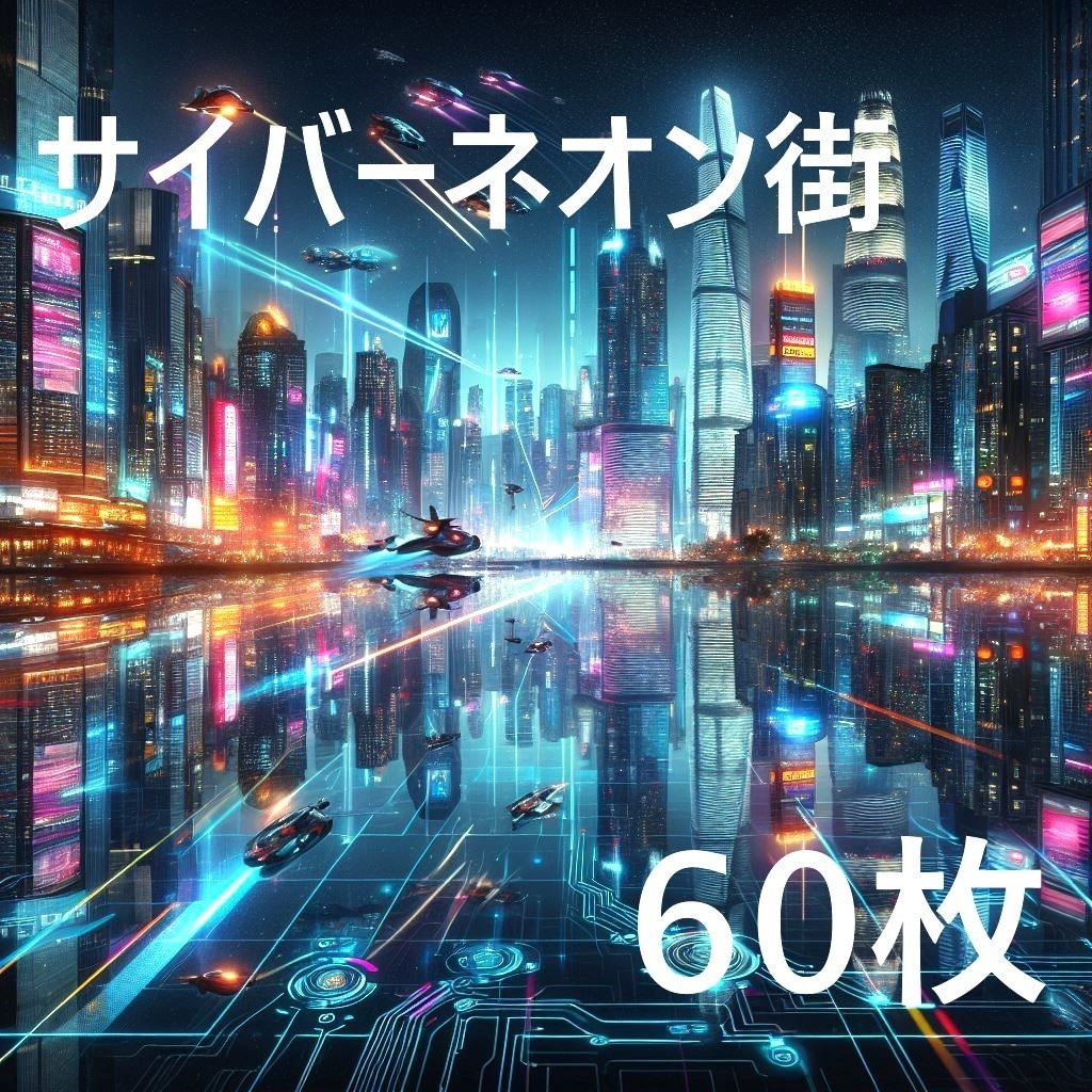 【背景画像】サイバーネオン街