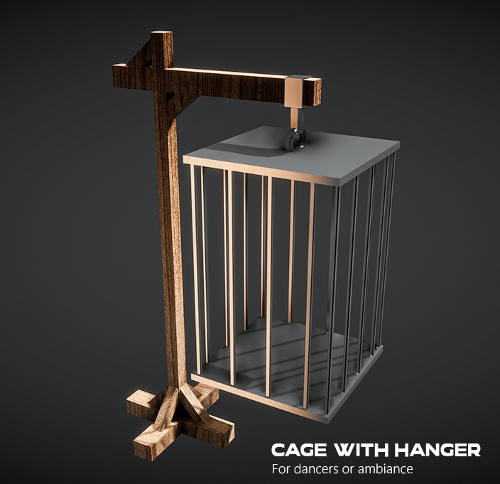 Cage with hanger (吊り下げ式ケージ)