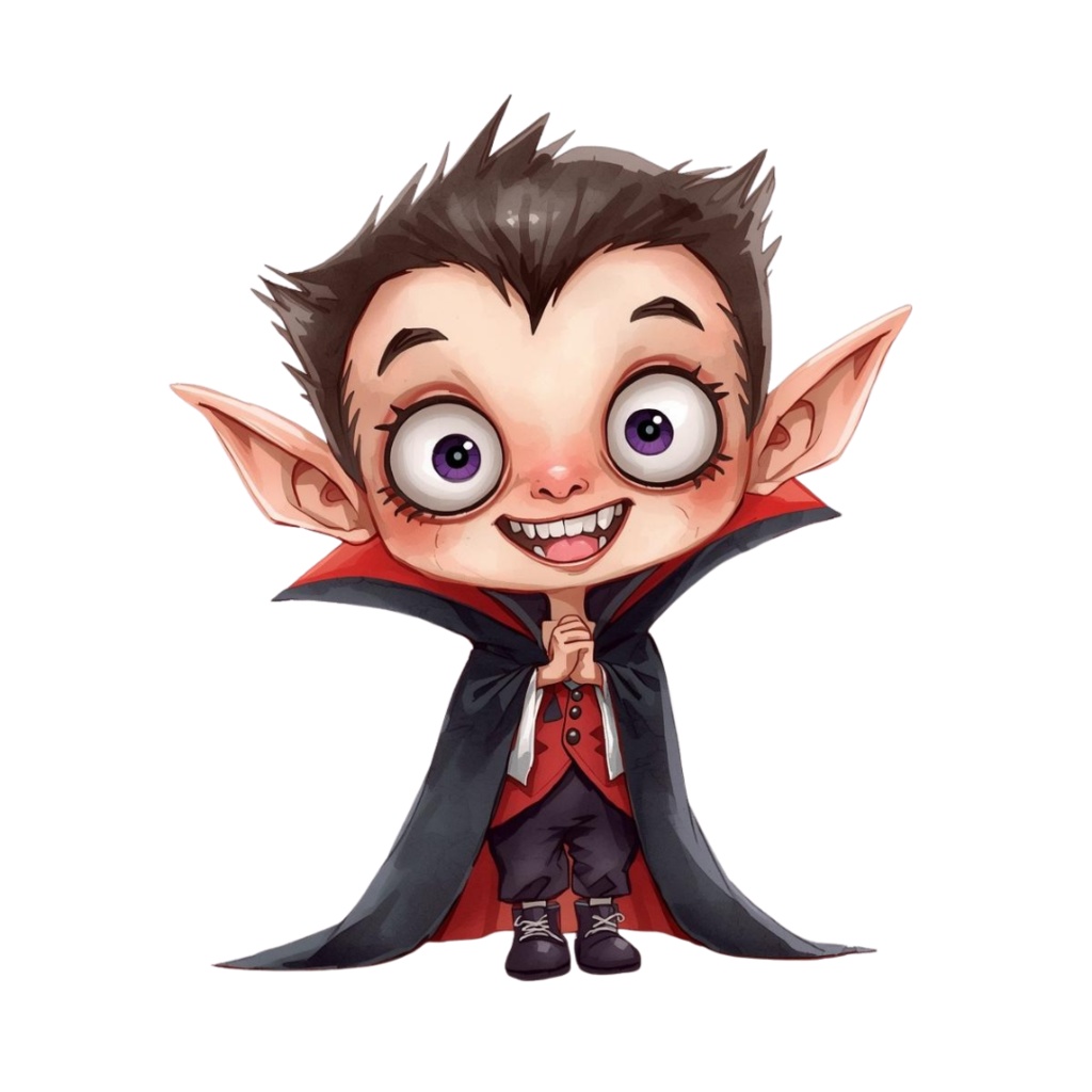 ハロウィンクリップアートセット ①― キモかわコレクション10点 PNG背景透過