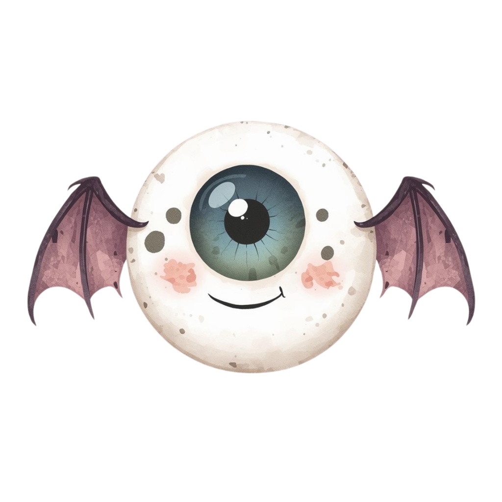 ハロウィンクリップアートセット②−キモかわコレクション10点 PNG背景透過