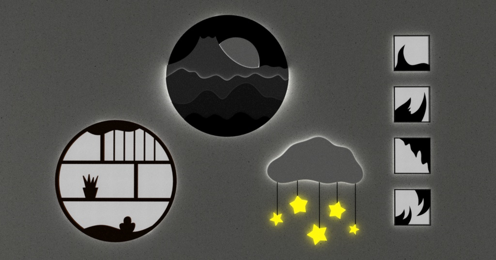 壁燈/壁飾  背景用素材