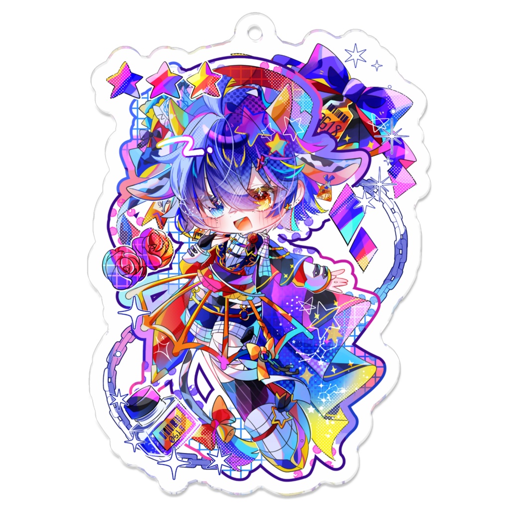🌟星導うしお_キラキラアクキー(illustration：しろくまあいす様)