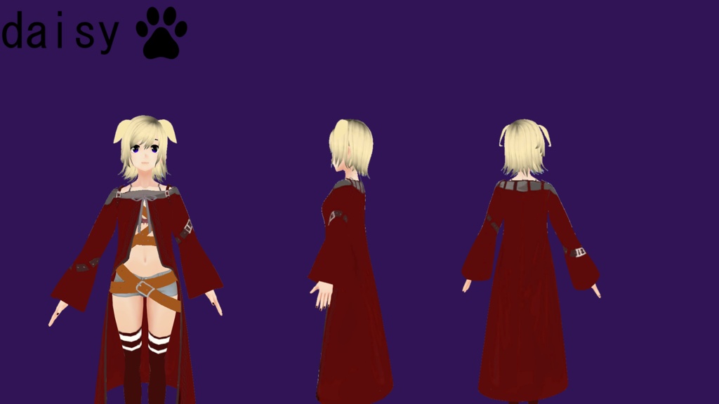 DogDaisy-3Dモデル-VTuber互換