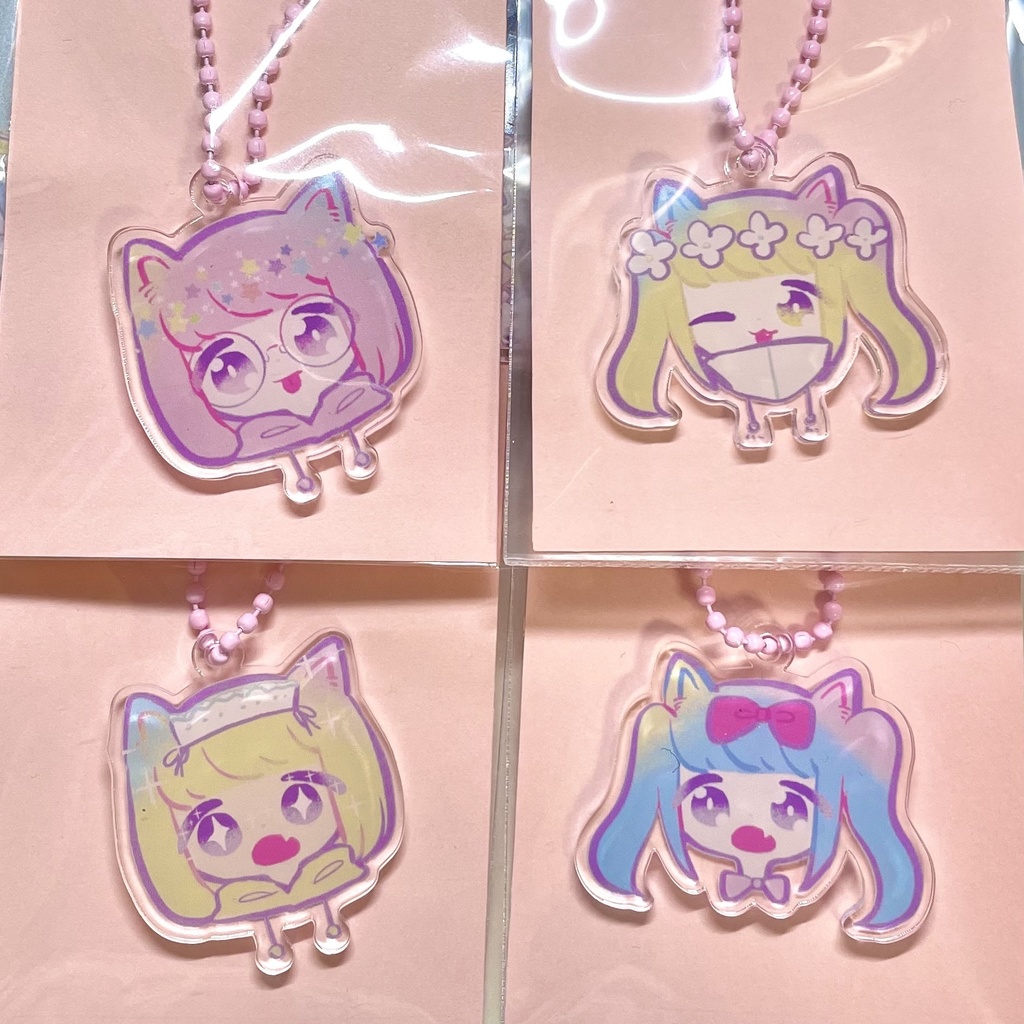 ねこみみちゃんアクリルキーホルダー