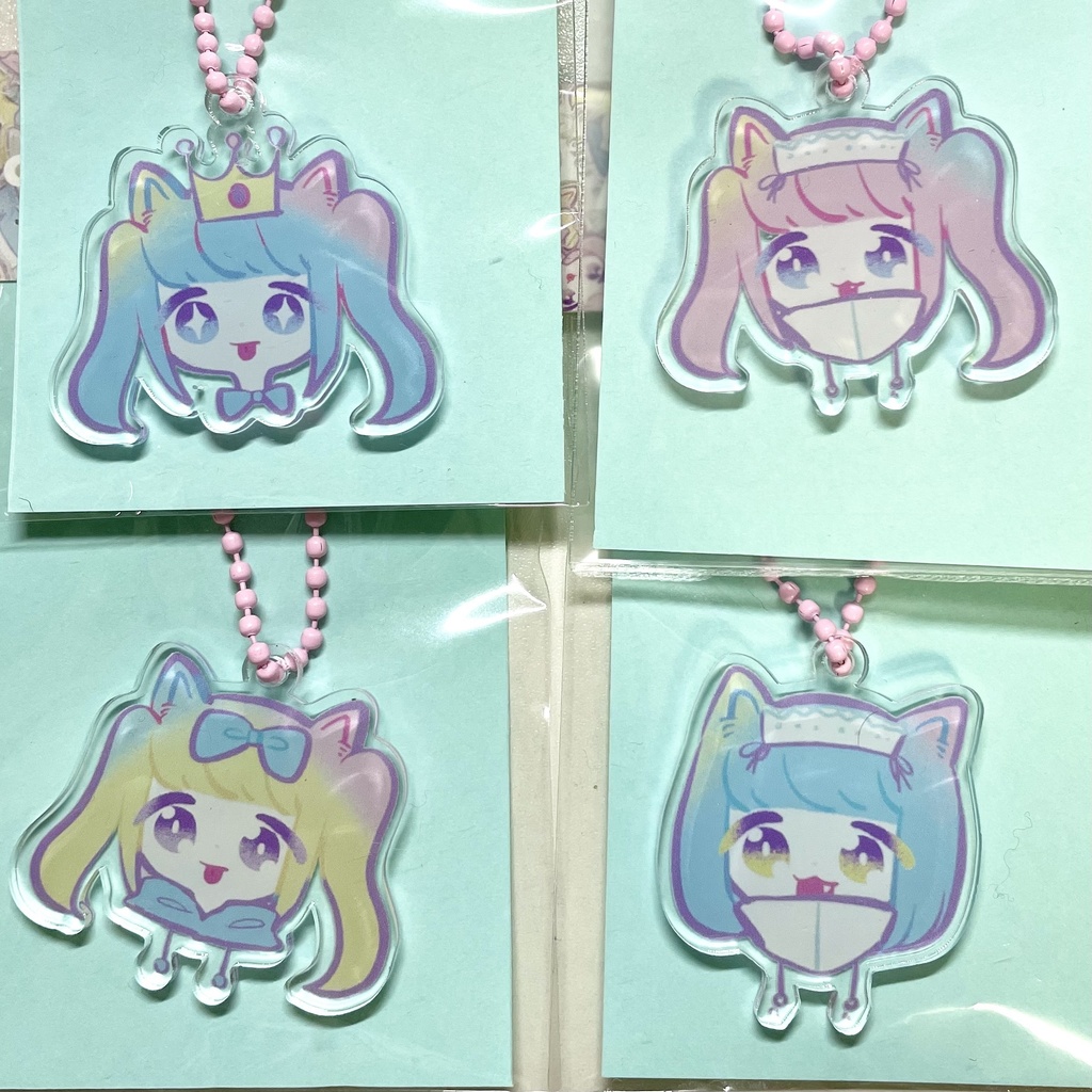 ねこみみちゃんアクリルキーホルダー