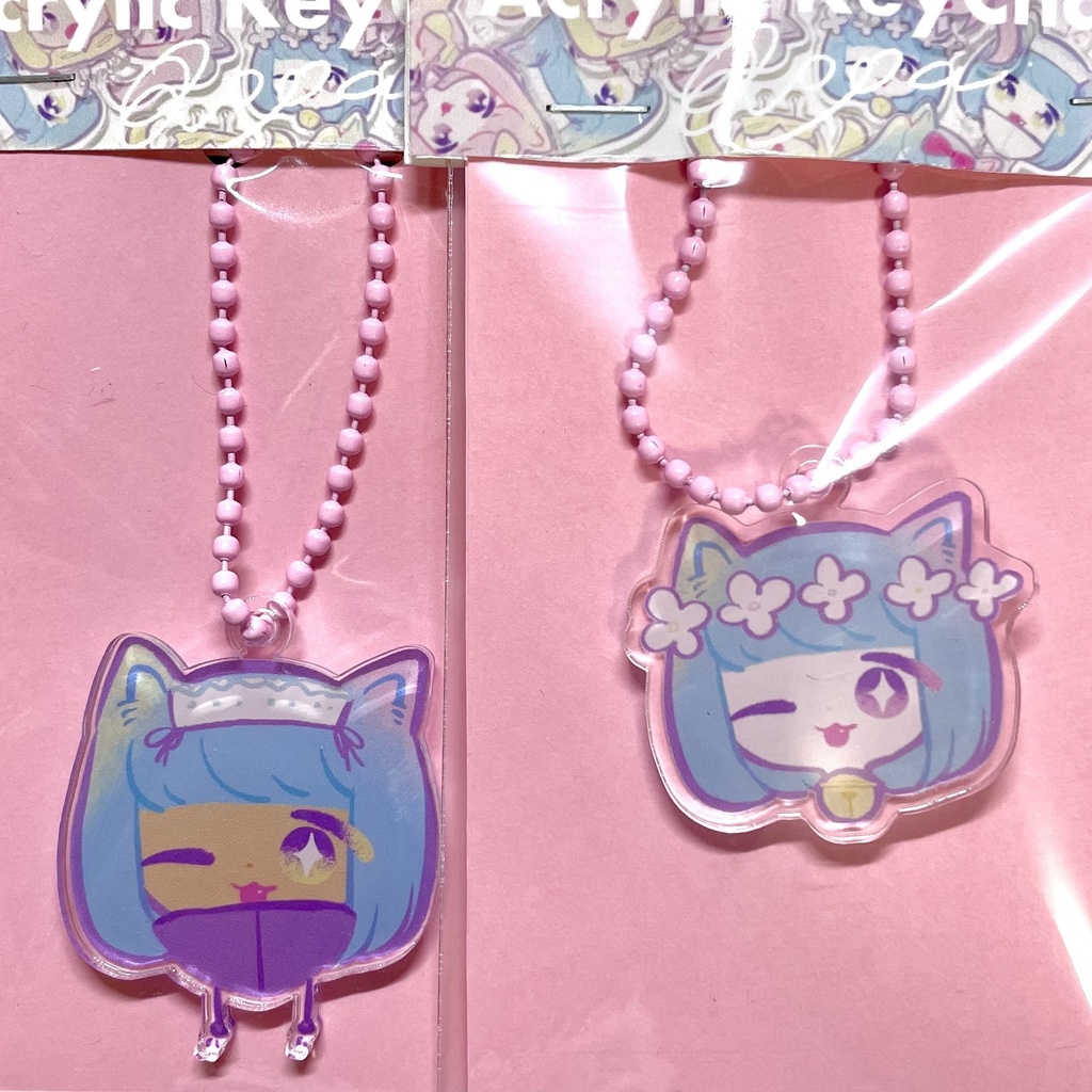 ねこみみちゃんアクリルキーホルダー
