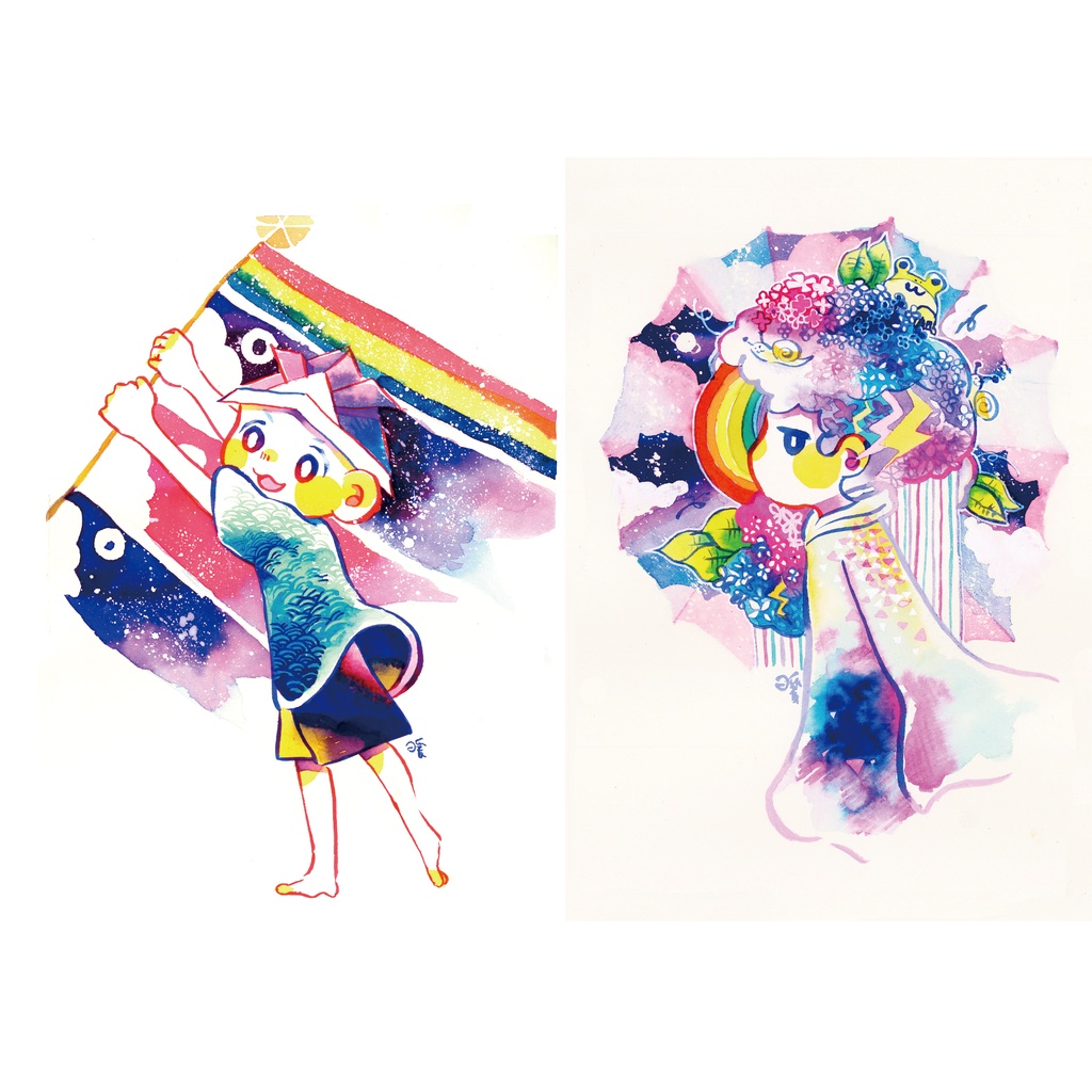 【原画】5月ちゃん・6月ちゃん