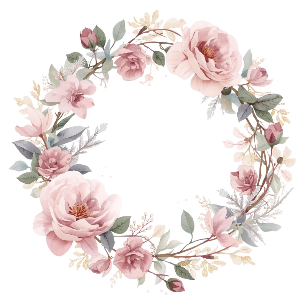 Pink Christmas Watercolor Clipart(ピンククリスマス・水彩クリップアート)10セットPNG