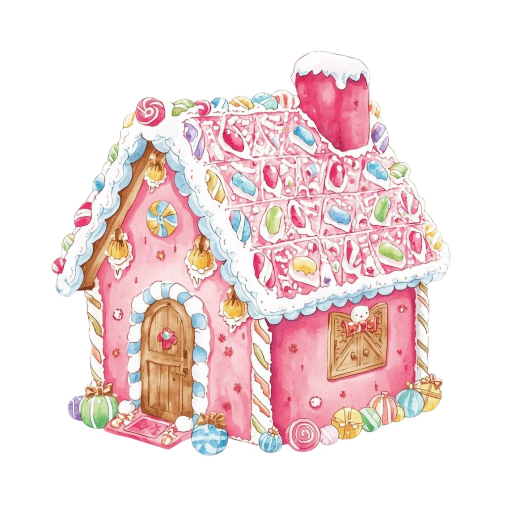 Pink Christmas Watercolor Clipart(ピンククリスマス・水彩クリップアート)10セットPNG