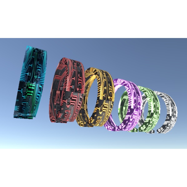【VRChat想定/無料有】Cyber Bangle / 光るサイバーバングル【Modular Avatar対応】