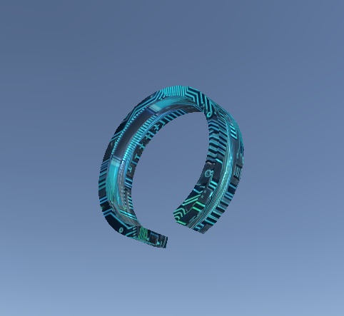 【VRChat想定】Cyber Bangle / 光るサイバーバングル【Modular Avatar対応】