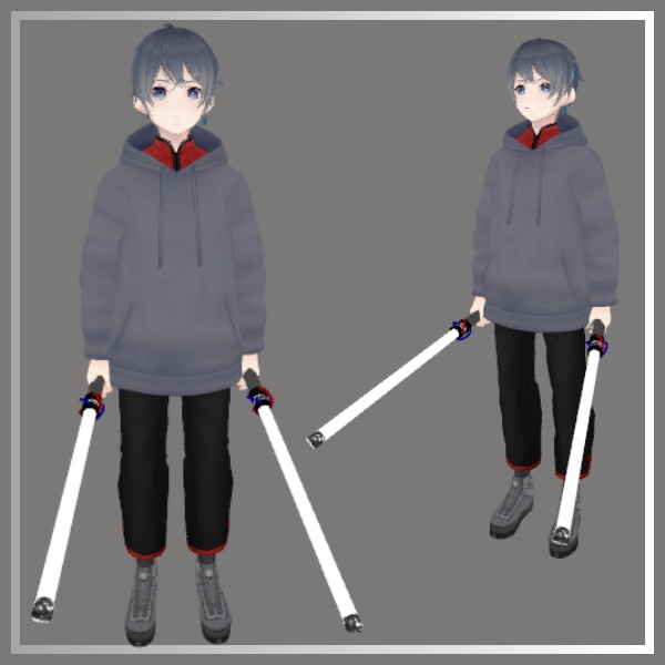 【VRChat想定】ベータ版・蛍光灯ソード【MA対応】