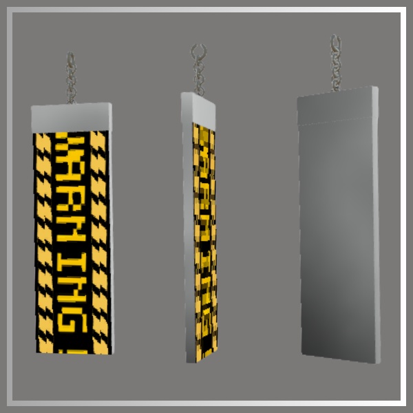 【VRChat想定】4種類の電光掲示板風流れるピアス