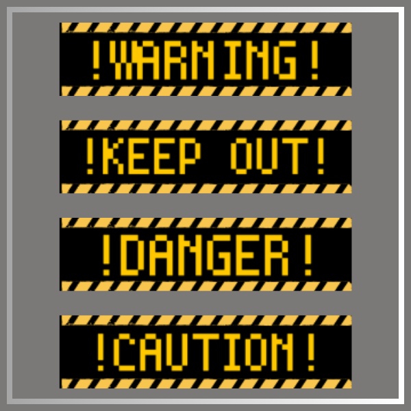 【VRChat想定】4種類の電光掲示板風流れるピアス