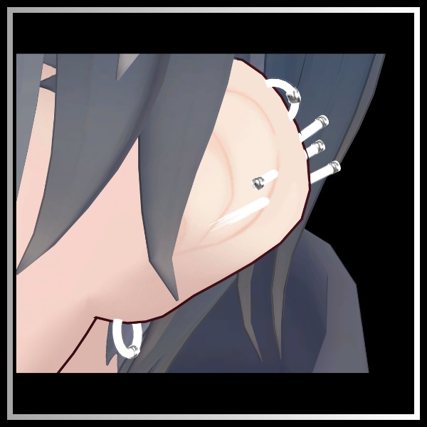 【VRChat想定】蛍光灯ピアス【5種】