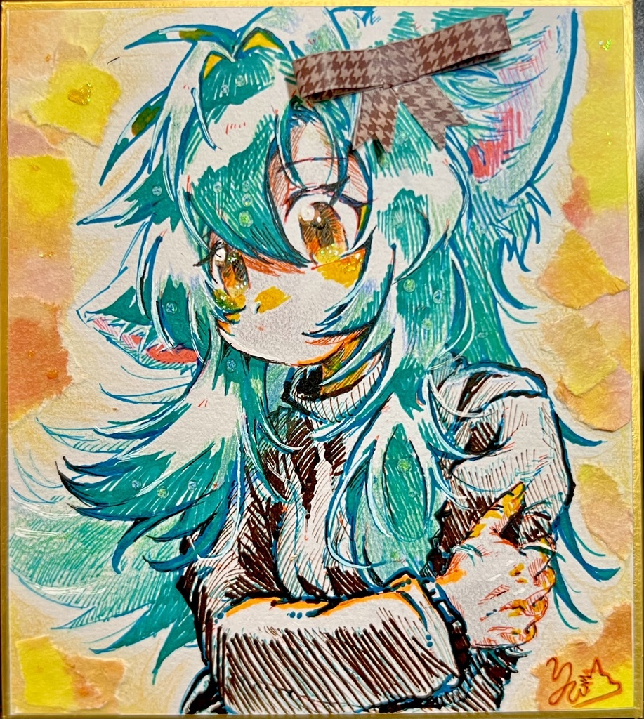 手描きミニ色紙