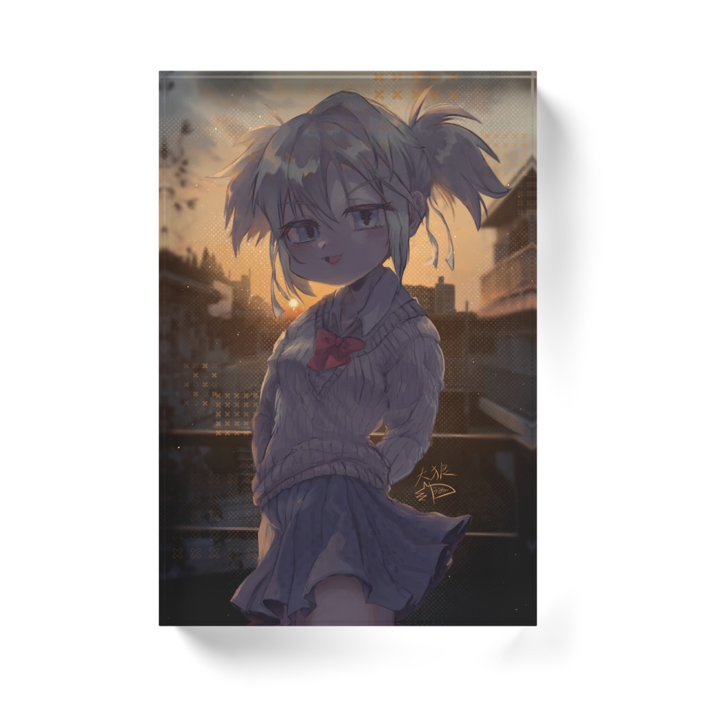 【アクリルブロック】ギャルと夕焼け