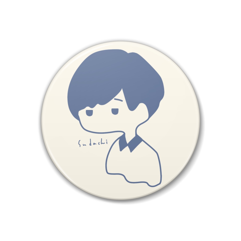 酢橘缶バッジ-Blue-