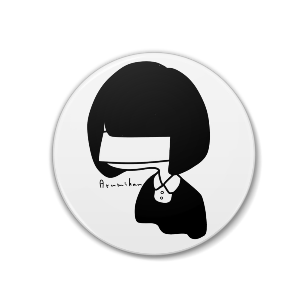 有蜜柑缶バッジ-Black-
