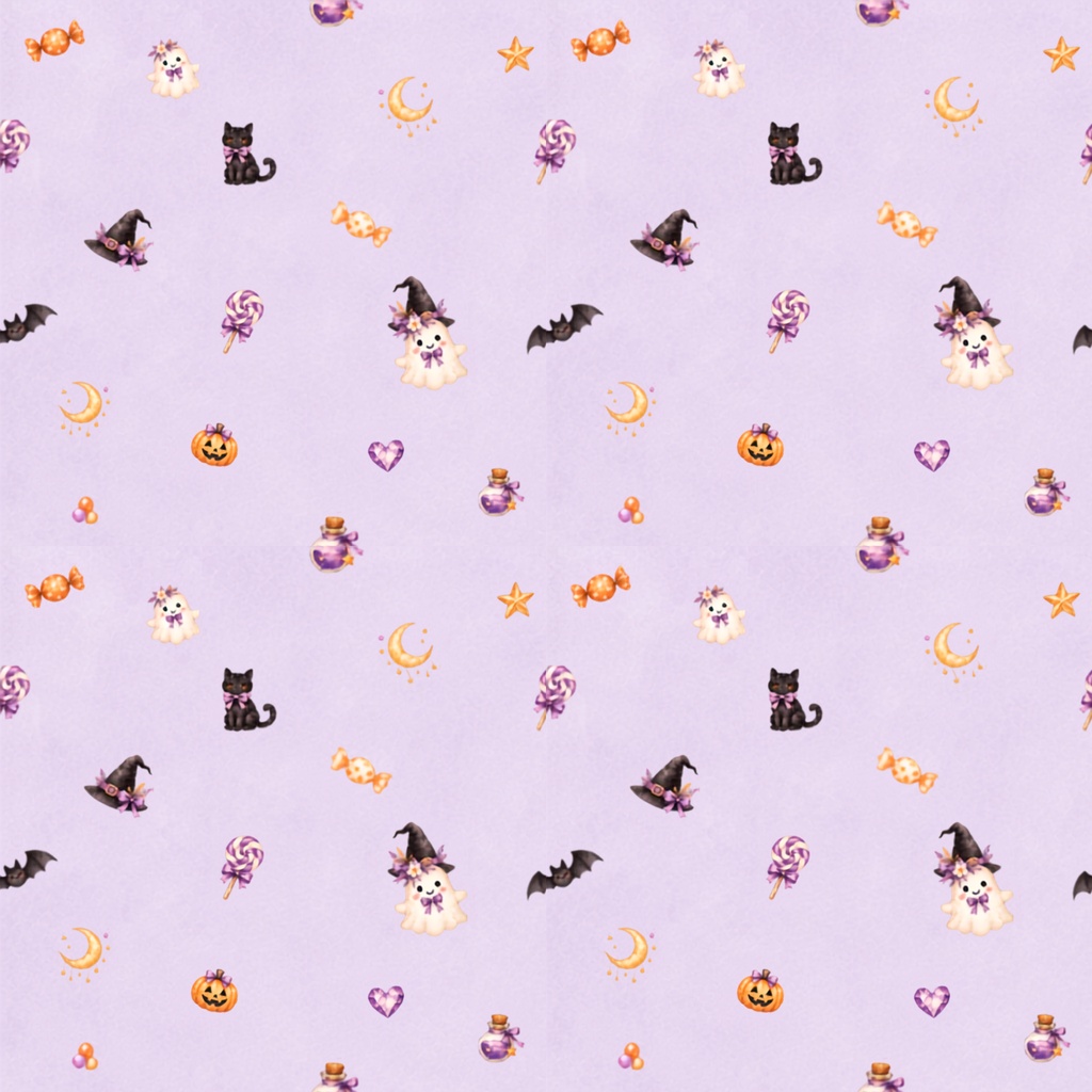 秋の大人かわいいハロウィンデジタルペーパー10枚セット|Sweet Halloween|背景|くすみカラー