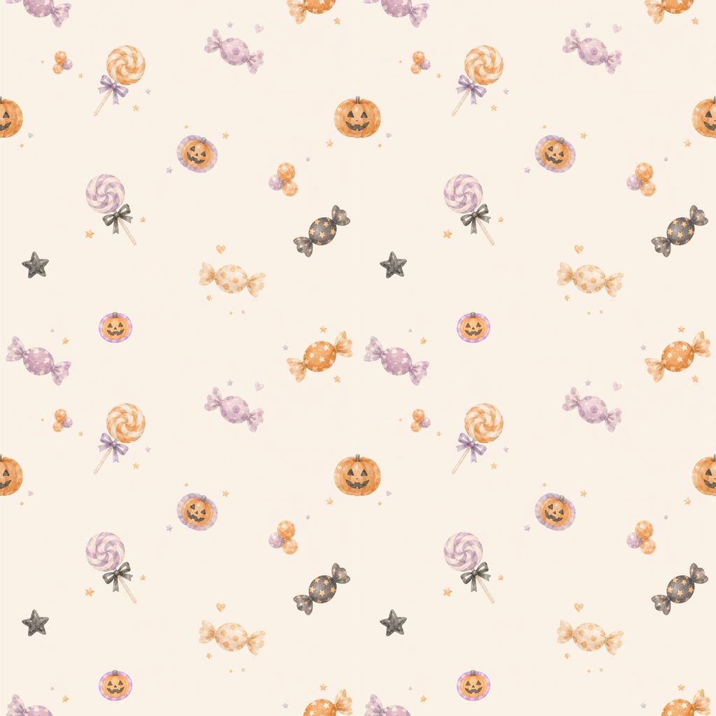 秋の大人かわいいハロウィンデジタルペーパー10枚セット|Sweet Halloween|背景|くすみカラー
