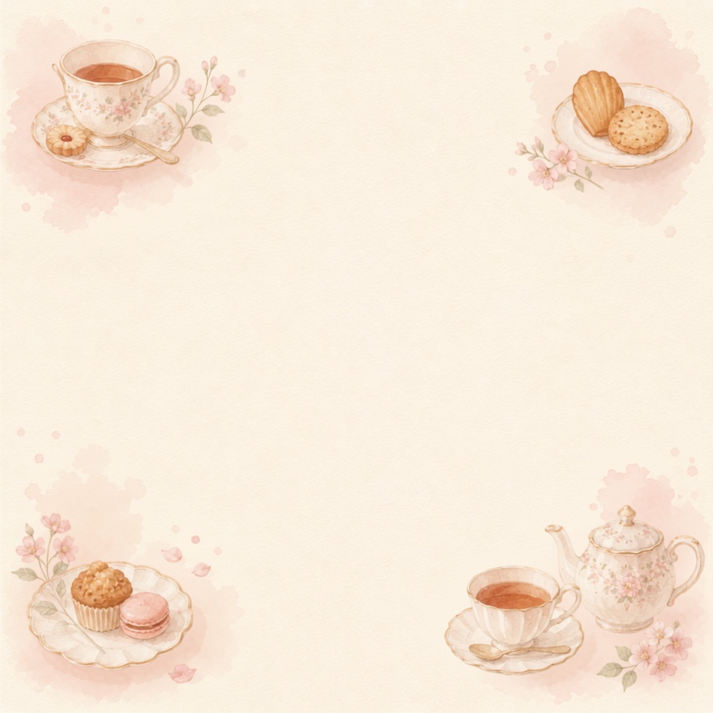 秋の大人かわいいカフェ&スイーツデジタルペーパー10枚セット|Café & Sweets|背景|くすみカラー・水彩