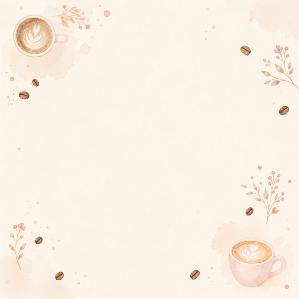 秋の大人かわいいカフェ&スイーツデジタルペーパー10枚セット|Café & Sweets|背景|くすみカラー・水彩