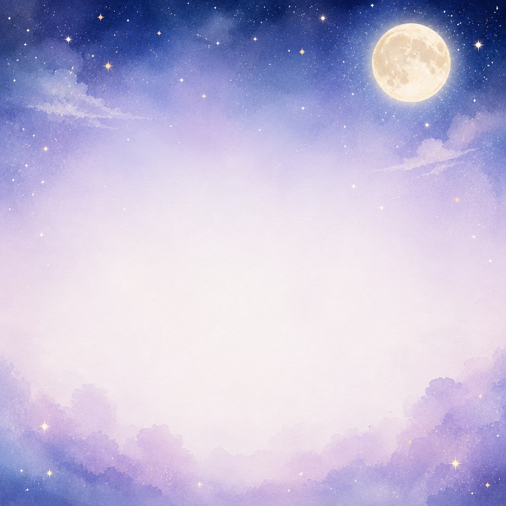 秋の夜空&月デジタルペーパー10枚セット|Moonlight Sky|背景|水彩|淡色