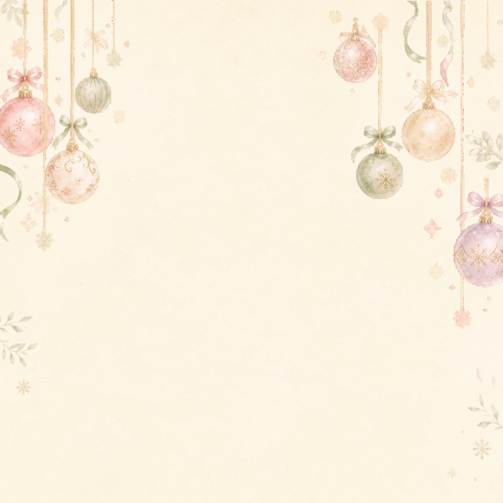 大人かわいい淡色クリスマスデジタルペーパー10枚セット|Elegant Christmas|水彩|淡色|くすみカラー