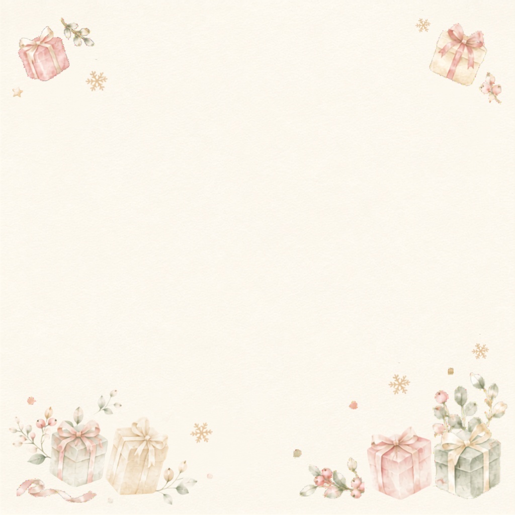 大人かわいい淡色クリスマスデジタルペーパー10枚セット|Elegant Christmas|水彩|淡色|くすみカラー