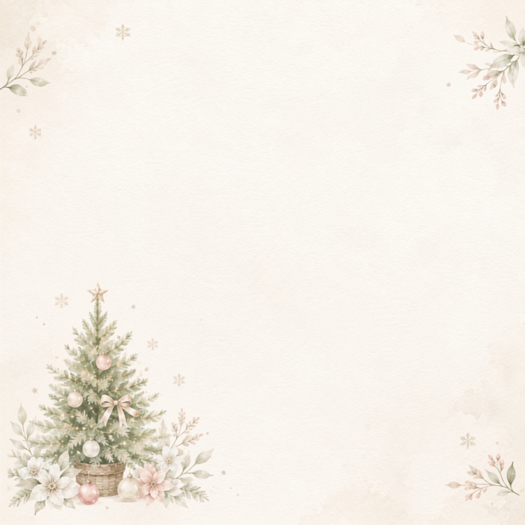 大人かわいい淡色クリスマスデジタルペーパー10枚セット|Elegant Christmas|水彩|淡色|くすみカラー