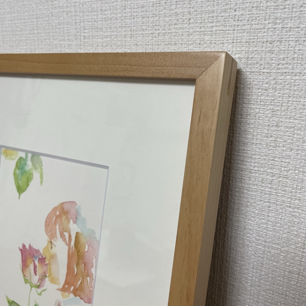 water color girl 106 / 水彩画の原画 / 額入り / ポストカードサイズ