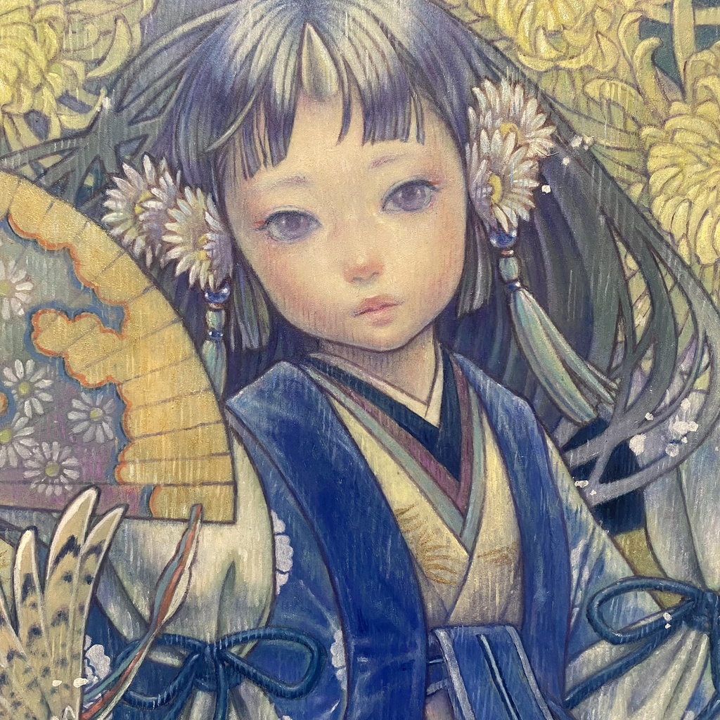 油彩S4パネル「風神 - 秋風 -」額なし