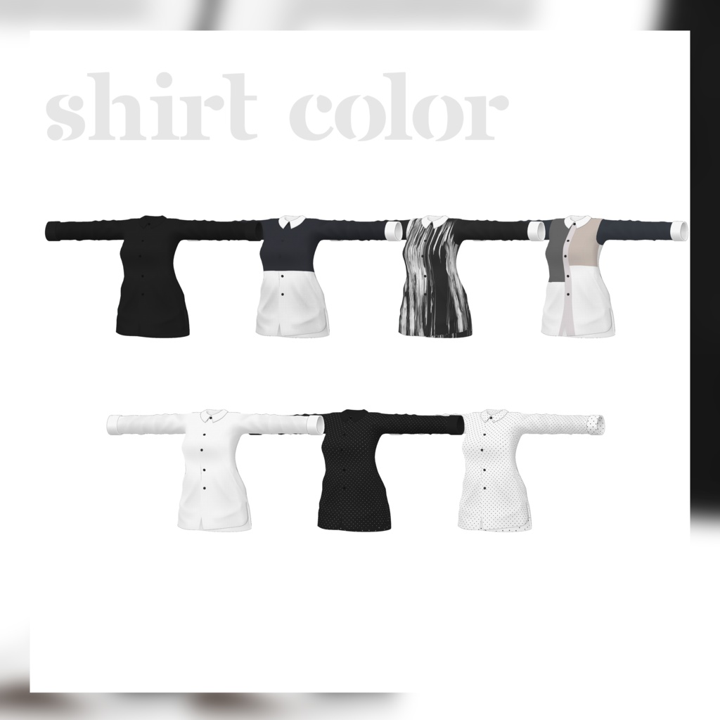 【3Dコスチューム】02 Yシャツ&ワイドサルエルパンツ(ネクタイ・シューズ付き)