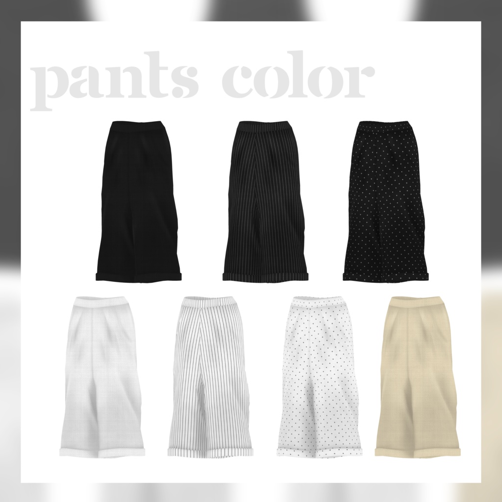 【3Dコスチューム】02 Yシャツ&ワイドサルエルパンツ(ネクタイ・シューズ付き)