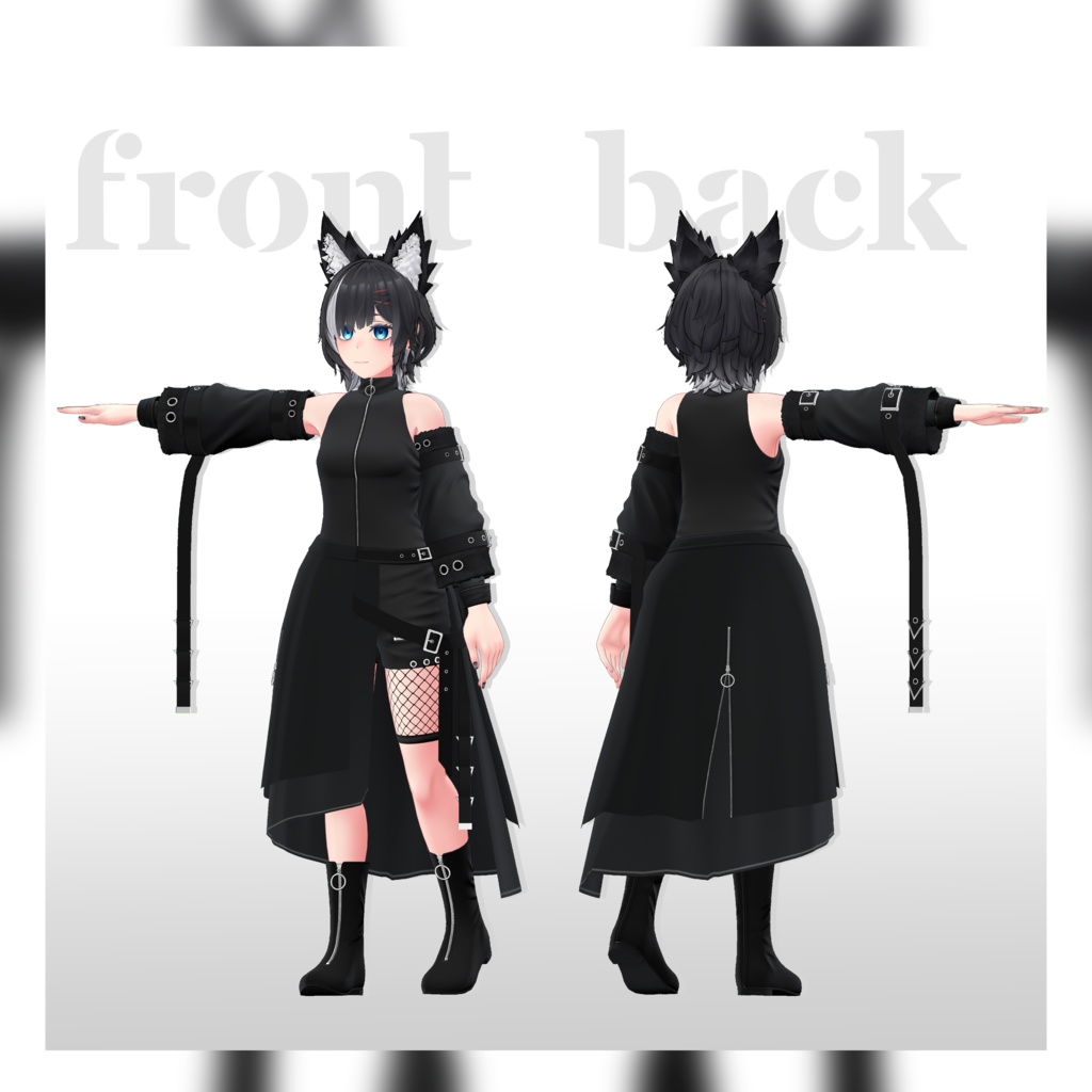 【3Dコスチューム】03 アシメスカートセット