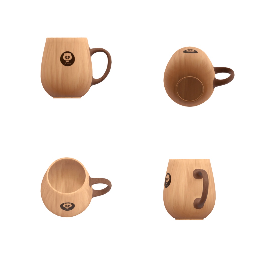 【3D小道具】02 ウッドグラスセット