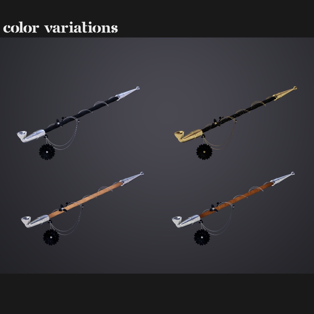 【3Dアクセサリー】01 煙管 <Smoke Pipe>