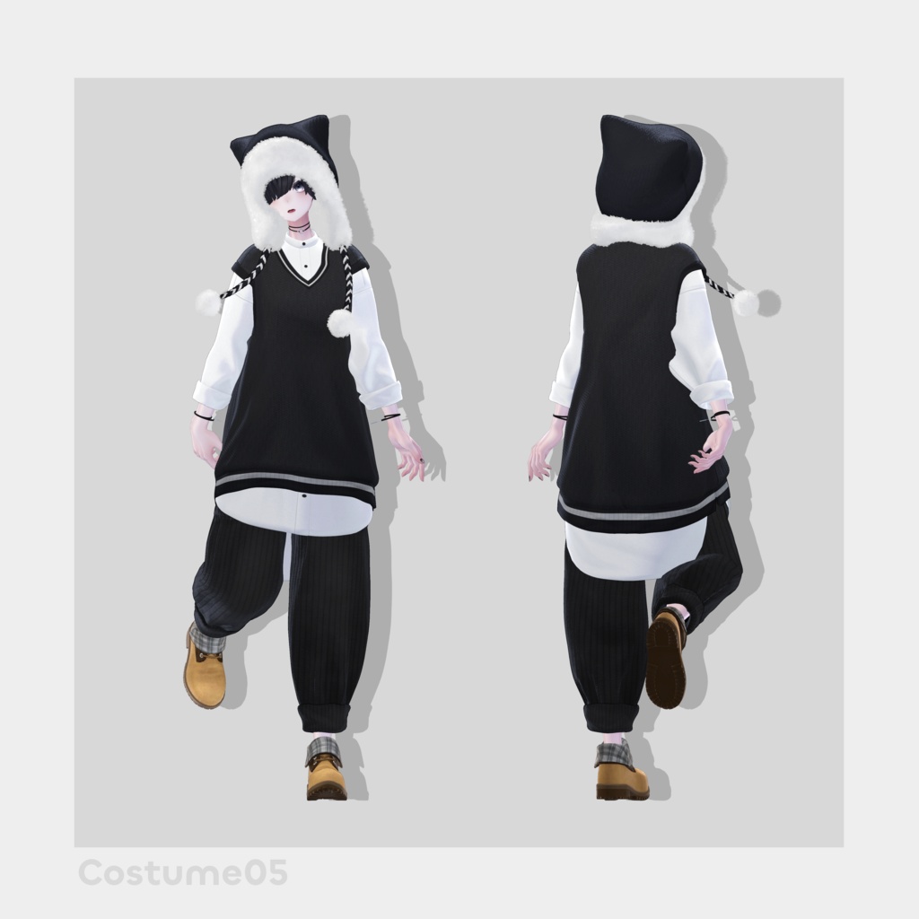 【3Dコスチューム】05 ロングニットベストセット