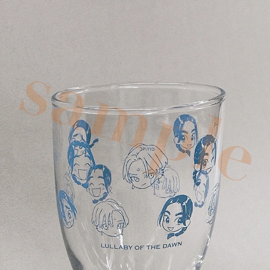 「夜明けの唄×文喫」キャラクターグラス
