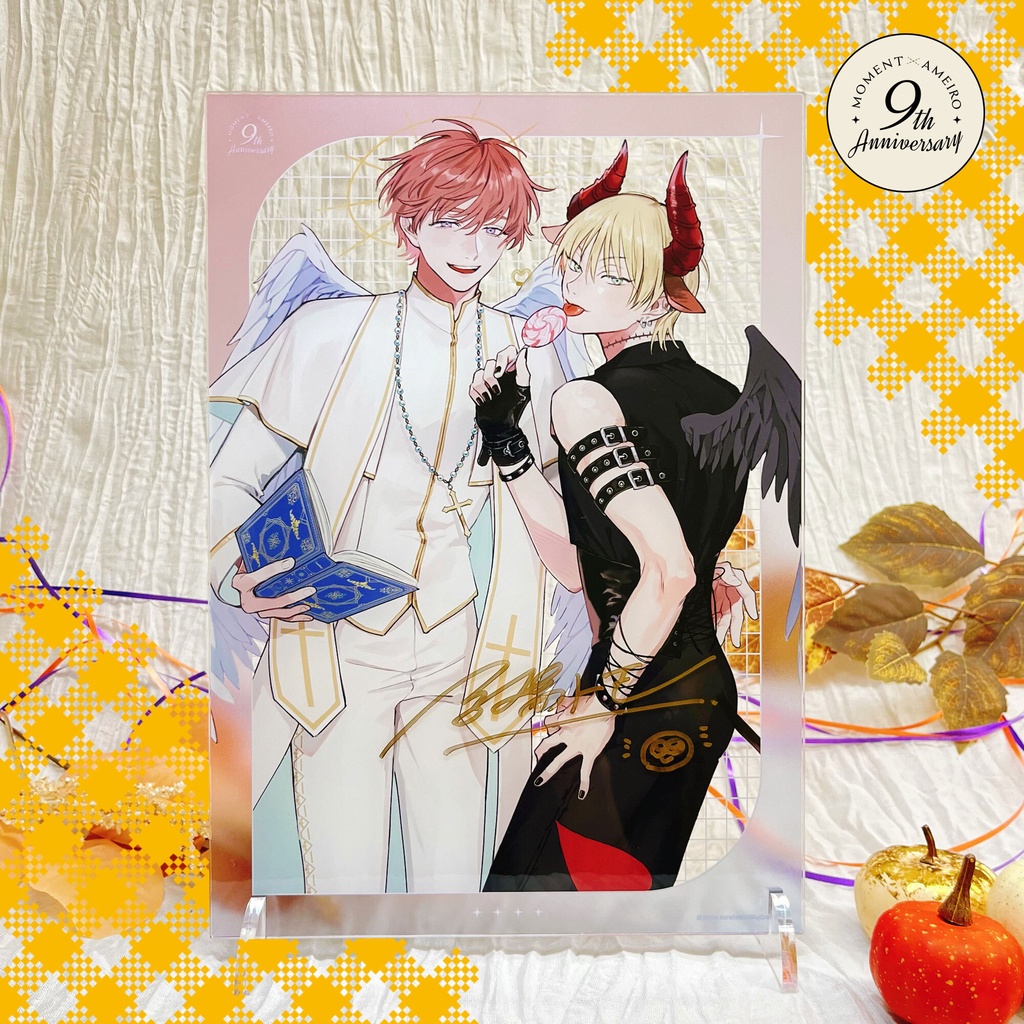 【moment×アメイロ9周年】倉橋トモ『明けても暮れても - 続 いつか恋になるまで -』直筆サイン入りアクリルパネル