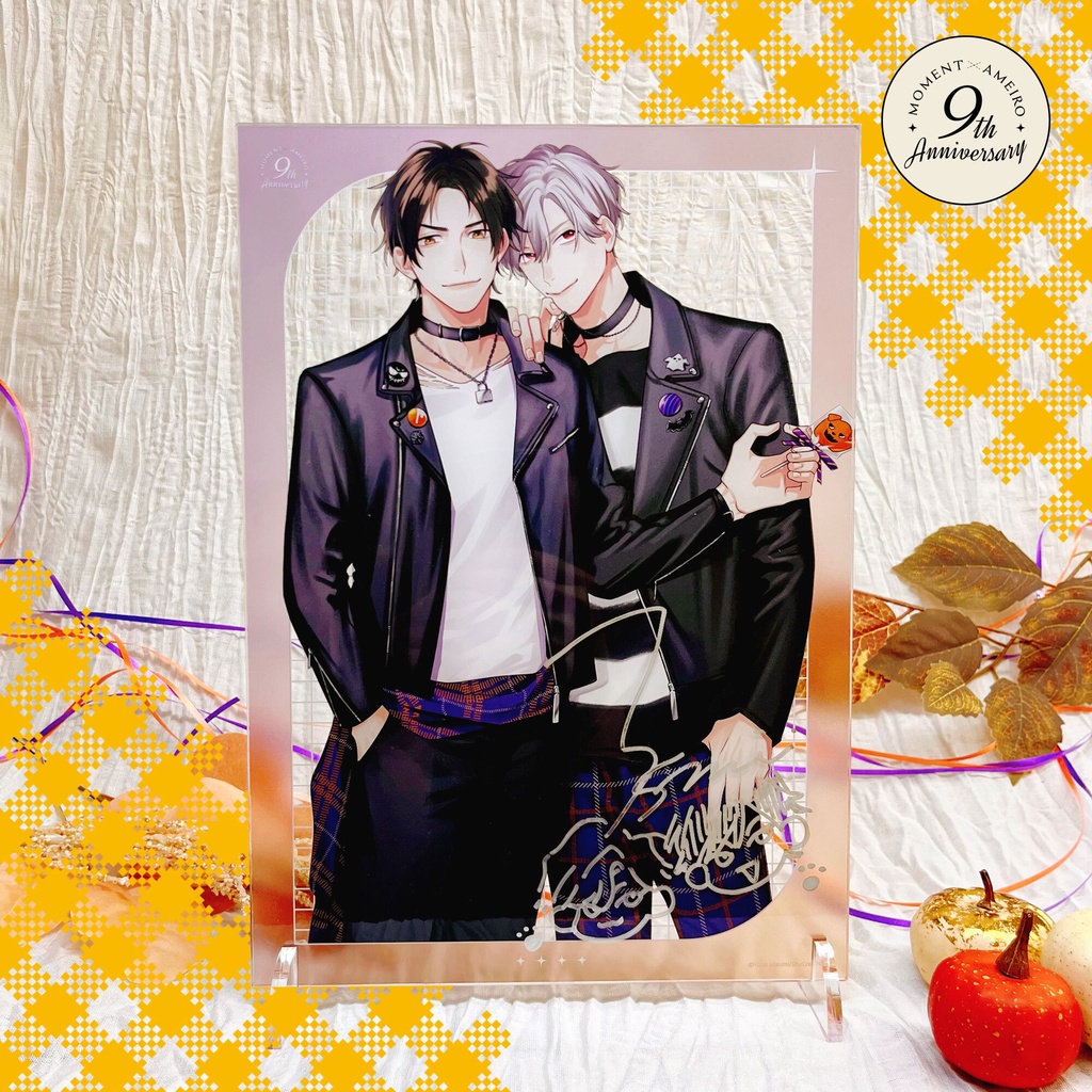 【moment×アメイロ9周年】三栖よこ『おすわり、よくできました』直筆サイン入りアクリルパネル