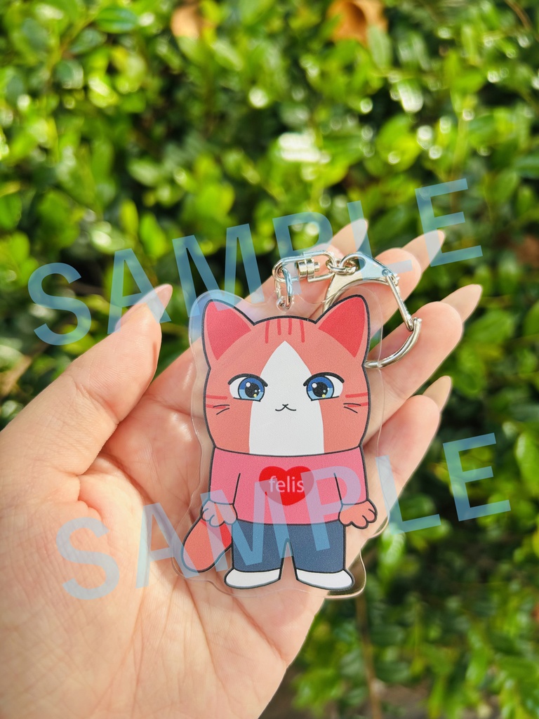 【ネオ・キャット】両面アクリルキーホルダー(スケルトンねこ)