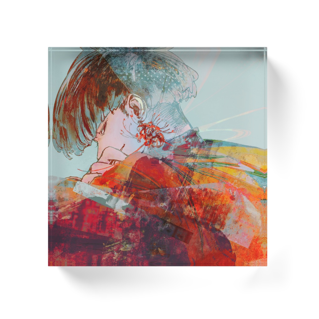 悲願一輪 アクリルブロック(クリア)