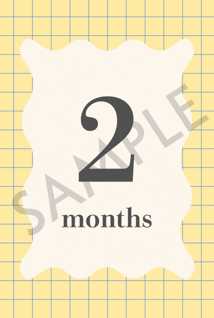 【全16枚】カラフルのマンスリーカード|おしゃれな韓国風デザイン