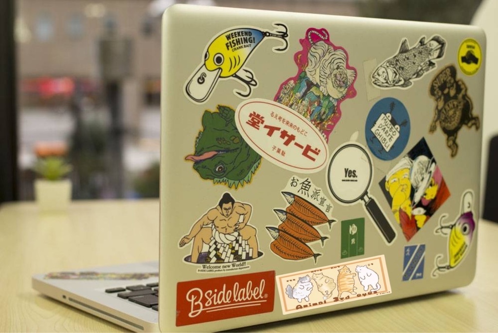 4匹長方形選べるマグネット・ステッカー