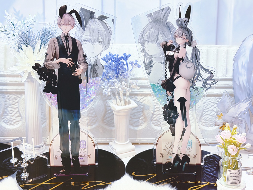 【コラボバーグッズ】バニーグラスアクリルスタンド