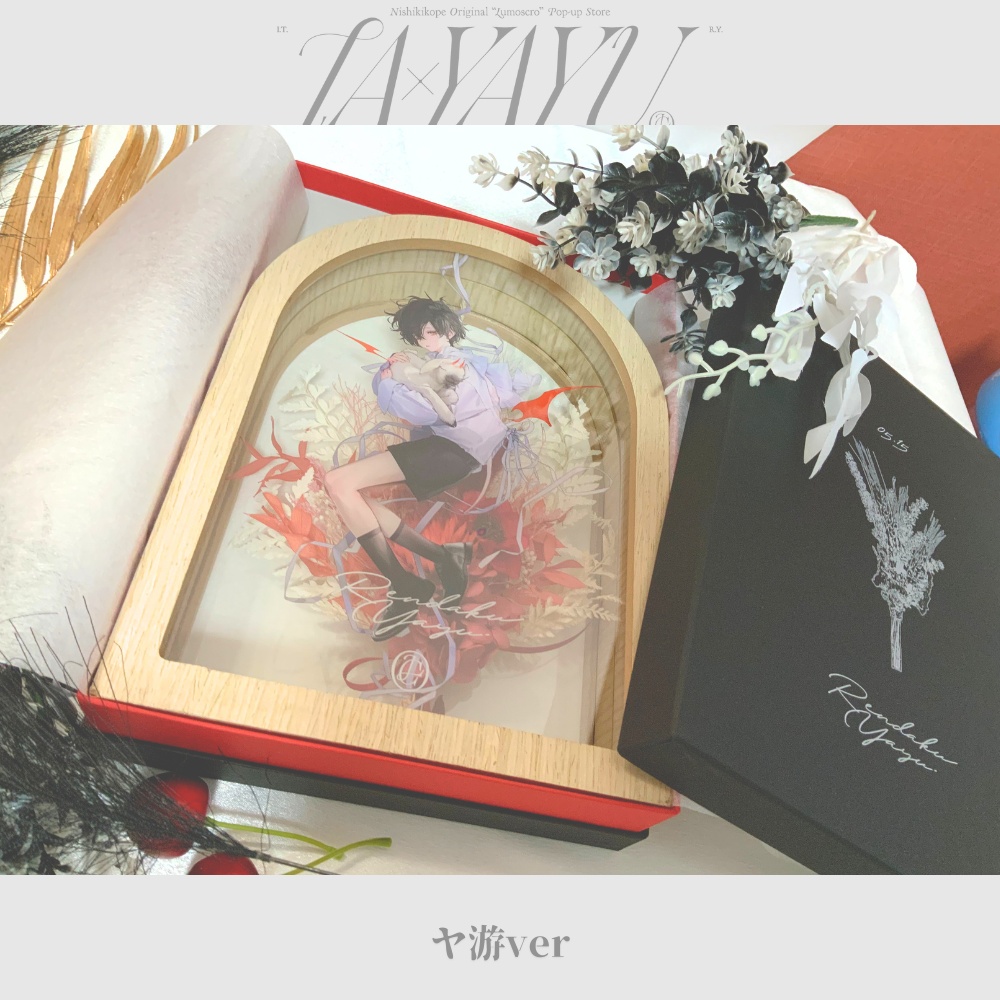 {彩燐翳} IA×YAYU ドライフラワー入 ウッドフレームアクリル