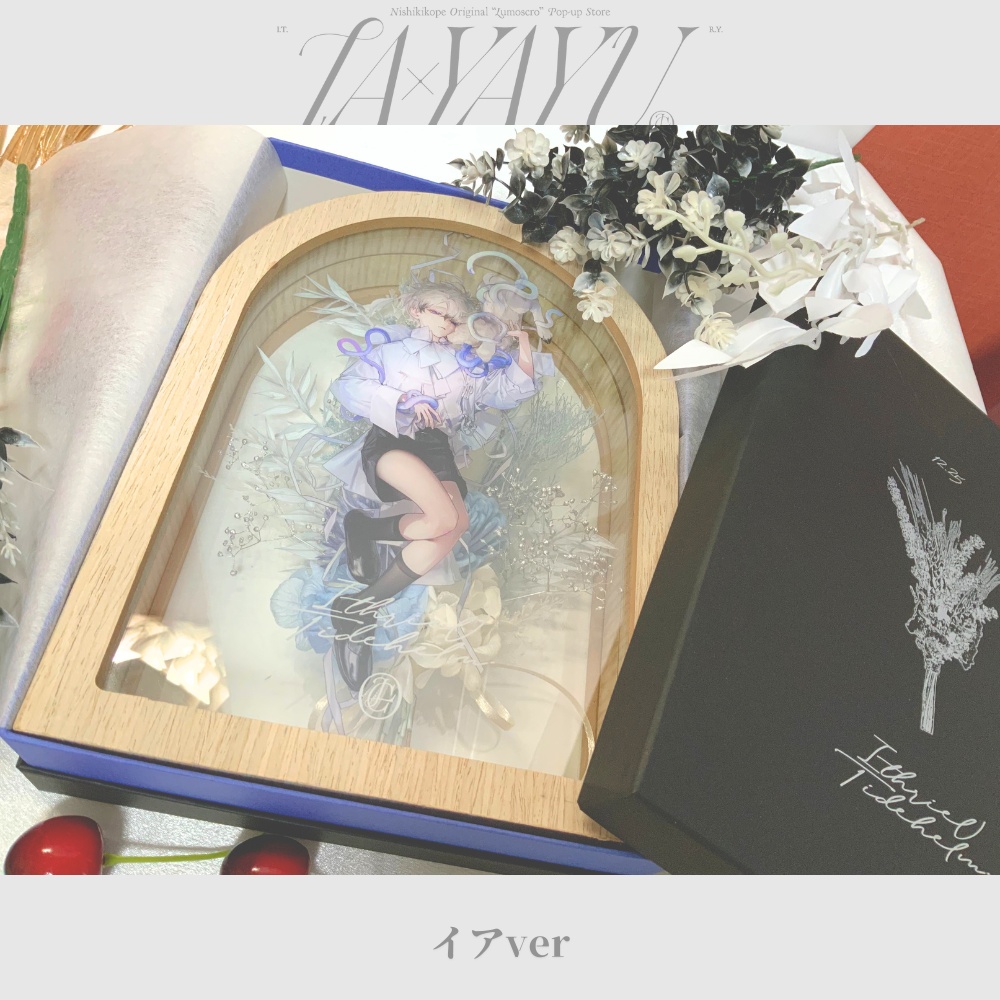 {彩燐翳} IA×YAYU ドライフラワー入 ウッドフレームアクリル