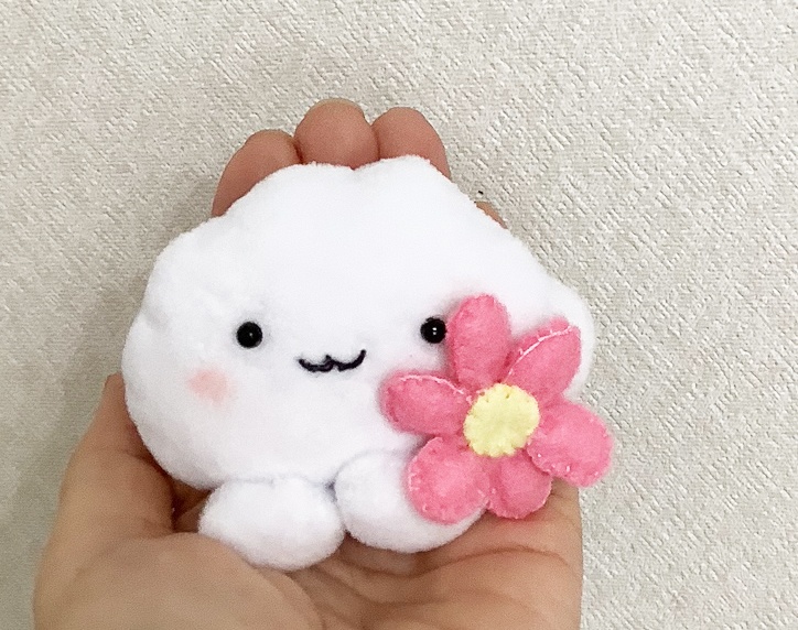 「もこりん」お花屋さん*ぬいぐるみ*キーホルダー&チャームにも